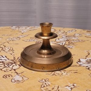 boho vintage Brass candle holder
